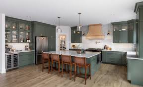 Modern Farmhouse Style With Green Cabinets