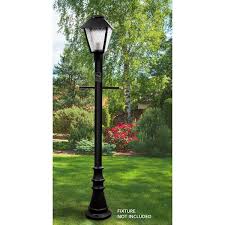 Solus 6 Ft Black Outdoor Lamp Post