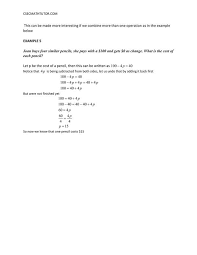 Solving Linear Equations Csec Math Tutor
