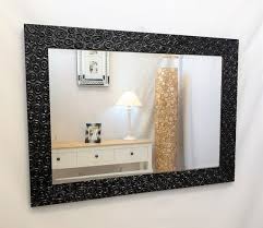Black Gloss Finish Rectangular Mirror