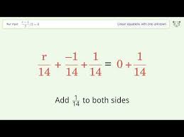 R 1 7 2 0 Solve Linear Equation With