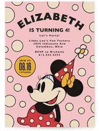 Mickey Minnie Mouse Invitations For