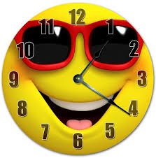10 5 Happy Face Clock Yellow Clock