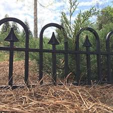 Black Resin Garden Border Fence 51504