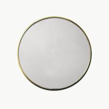 Gold Framed Circle Mirror Transpa