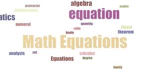 Math Equations Word Cloud Animated On
