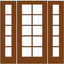 Wood French Door 10 5 With 2 Sidelights