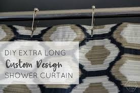 Extra Long Custom Design Shower Curtain