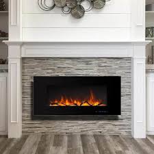 Sq Ft Wall Mounted Electric Fireplace