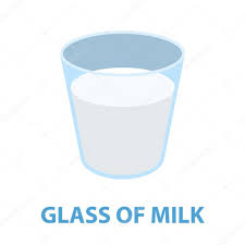 Glass Milk Icon Cartoon Single Bio