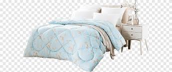 Textile Blue Bed Frame Icon Blue Queen