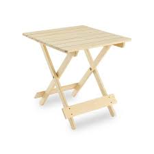 Btmway Natural Wood Outdoor Side Table