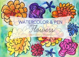 Watercolor Pen Flowers Easy First