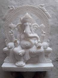 Marble Ganesha Moorti 18 Inch In