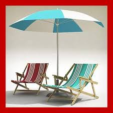 Beach Chair And Umbrella 3d Model