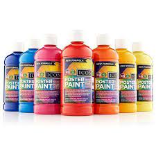 500ml Coloured Poster Paint By Icon Art