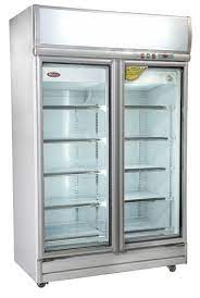 Double Glass Door Refrigerator For