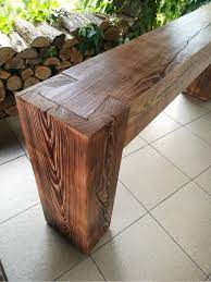 Console Table Made Of Old Solid Wood