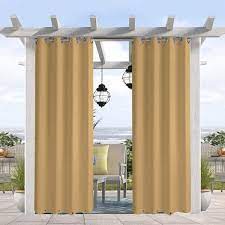 Pro Space Sand Beige Outdoor Curtains