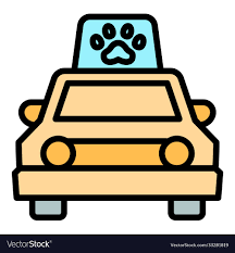 Pet Taxi Icon Outline Style Royalty
