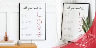 Love Maths Equations Valentine S Day Poster