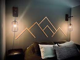 Mountain Wall Art Wood Minimalist