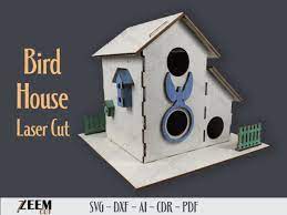 Bird House Laser Cut Svg Files Template