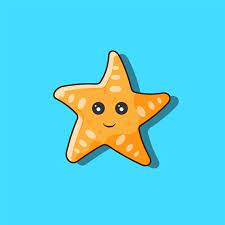 Cute Starfish Icon Vector Ilration