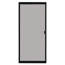 Black Steel Sliding Patio Screen Door