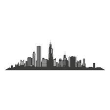 Chicago Skyline Silhouette Png Svg