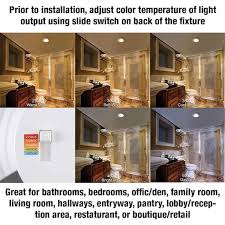 6 In Selectable Cct Integrated Led Recessed Light Trim With Night Light Trim Feature 670 Lumens 11 Watt Dimmable 53804102