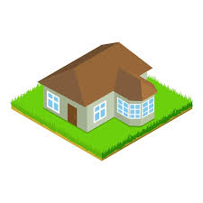 Suburban House Icon Isometric