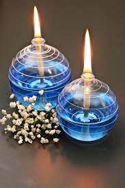 Moire Sphere Decor Oil Candle Lamp