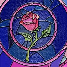 Beast Rose Flower Stained Glass