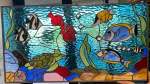 Sealife Stained Glass Window Panel