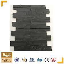 Kinslate Black Flat Wall Stone Claddin