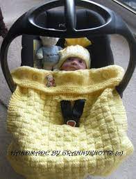 Crochet Baby Car Seat Cover Basket