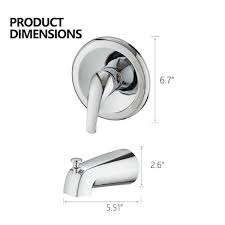 Garden Single Handle Wall Mount Bathtub Faucet In Chrome Valve Included