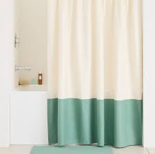 Colorblock Canvas Shower Curtain West Elm
