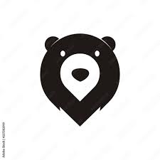 Simple Bear Head Logo Icon Vector