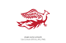 Phoenix Fire Bird Logo Icon Graphic By