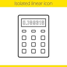 Calculator Linear Icon Thin Line