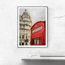 Vintage Red Telephone Box Poster