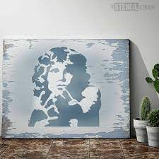 Jim Morrison Stencil Reusable Wall