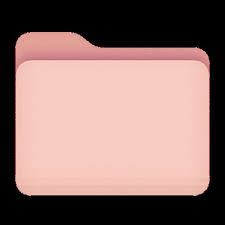 Folder Icons Peach Pink 5 Pack