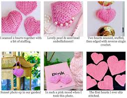 Slip Stitch Crochet Hearts Free Pattern