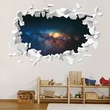 Galaxy Space White Brick 3d Hole In The