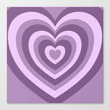 Hypnotic Purple Hearts Canvas Print By