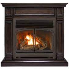 Duluth Forge Dual Fuel Ventless Fireplace 32 000 Btu Remote Control Chocolate Finish