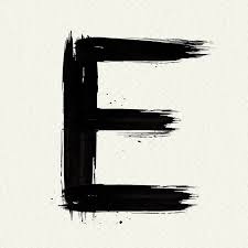 Letter E Grunge Hand Drawn Font Style